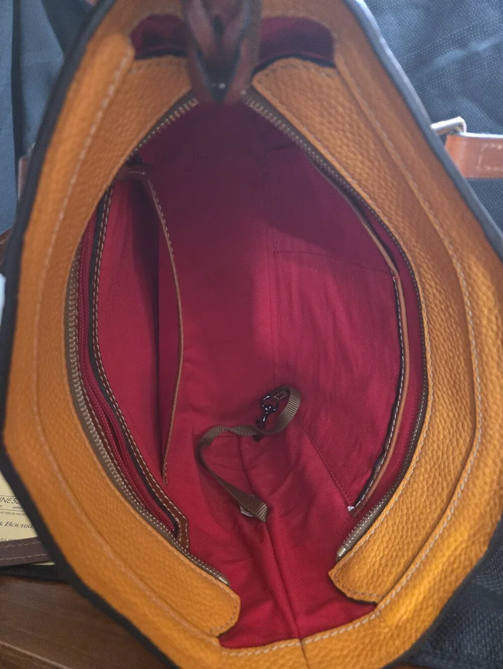 Dooney & Bourke Mustard Yellow Pebbled Leather Lexington Tote NWOT